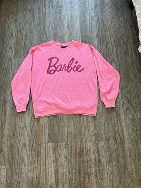Barbie Hot Pink Crewneck with Script Logo